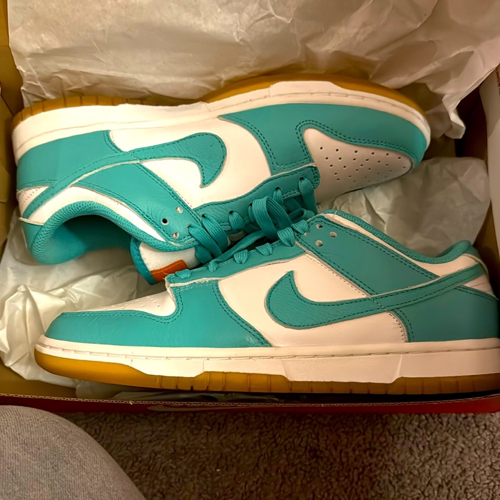 A Nike Dunk sneaker very bright but very comfortable size 9 in women.